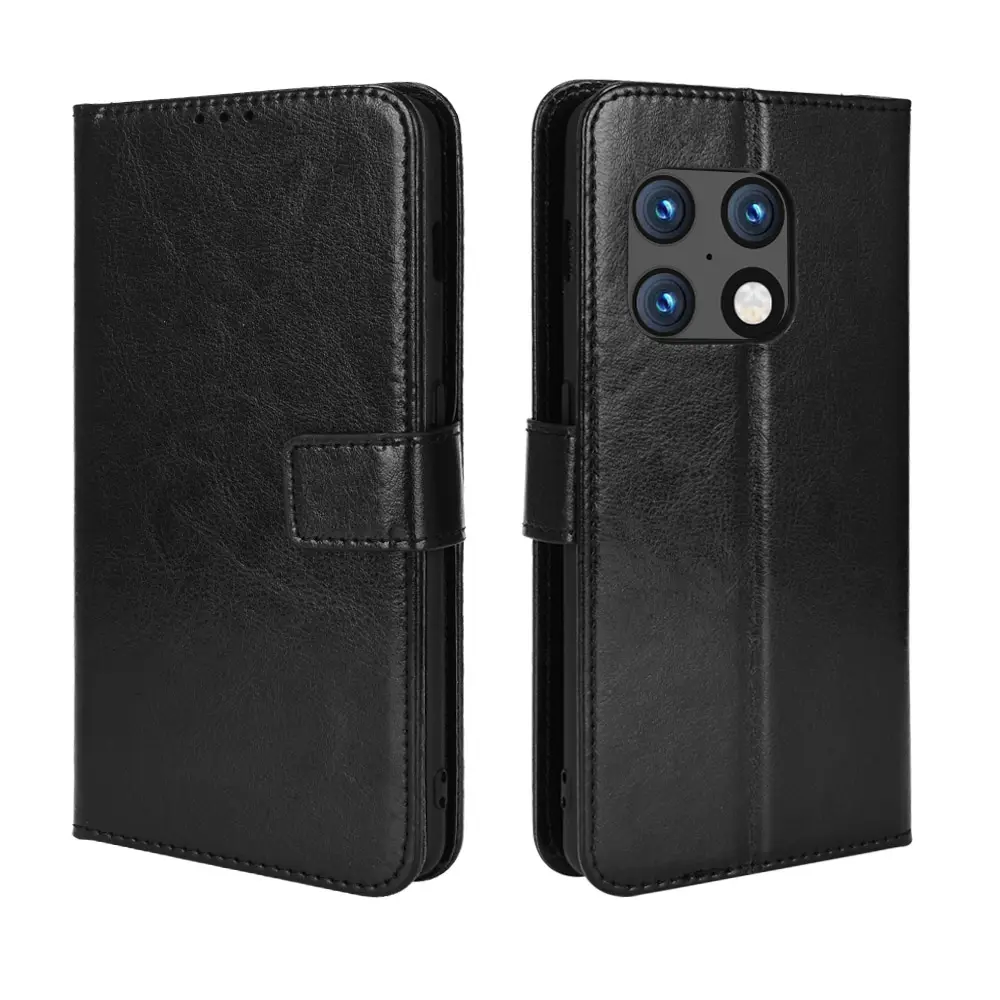 For OnePlus 10 Pro Wallet Case, Retro PU Leather Credit Card Holder Magnetic Stand Flip Folio Phone Cover For OnePlus 10 Pro