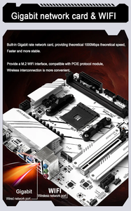 Jginyue เมนบอร์ด M-<span class=keywords><strong>ATX</strong></span> AM5สำหรับเล่นเกม B550M ARGB รองรับโปรเซสเซอร์ Ryzen R5 4000/5000ซีรีส์ DDR4แรมเดสก์ท็อปพีซี PCI-E 4.0 - Product Image 5