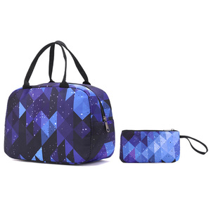 ZIRAN-U Geometric Pattern <b>Backpack</b> 15 Inches Multiple Pockets Soft Handle Unisex Daypack - Product Image 2
