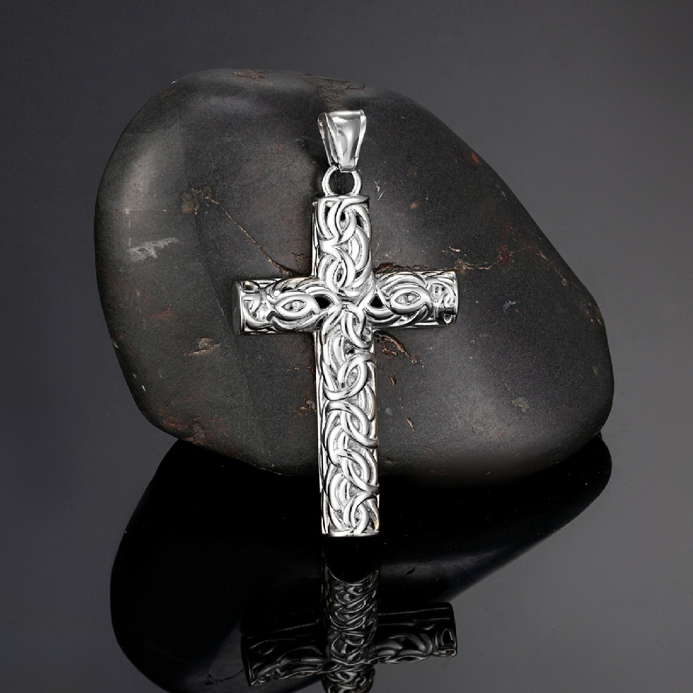 Pendentif simple couleur acier
