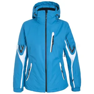 Chaqueta de esquí de nieve con capucha impermeable de montaña de invierno de moda de diseño personalizado para mujer