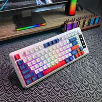 L400 Rainbow Lighting Wireless 3-mode Keyboard 81 Keys Supports 2.4G Wireless Connections Gaming Home Office Membrane Keyboard
