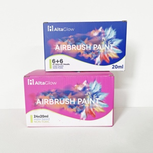 El Juego de Pintura Acrílica para Aerógrafo Más Popular de 20 ml y 24 Colores para Lienzo, Papel y Piedra - Product Image 6