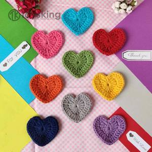 Applique Cœur au <span class=keywords><strong>Crochet</strong></span> en Fil de Coton - Patch Cousu à la Main pour <span class=keywords><strong>Scrapbooking</strong></span>, Décoration de Mariage, Vêtements de Bébé - Product Image 6