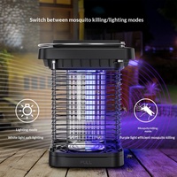Piège à insectes électrique solaire, portée de 1076 pieds carrés, lampe anti-moustiques, étanche IP65, intérieur/extérieur, attrape-mouches et insectes