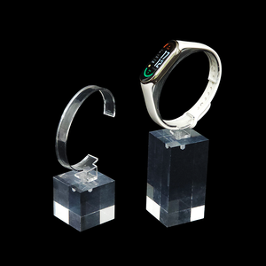 Chất Lượng Cao Tùy Chỉnh Sang Trọng <span class=keywords><strong>Acrylic</strong></span> Dây Đeo Một Mình Duy Nhất Cửa Hàng Bán Lẻ Hiển Thị Xoay Nhựa Thông Minh Chủ Hiển Thị Đồng Hồ Đứng - Product Image 4