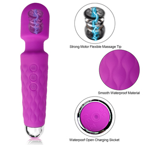 20 kecepatan kuat wanita klitoris dewasa Masturbator mainan seks Vagina beton USB Dildo berguna pemijat Vagina AV tongkat <span class=keywords><strong>Vibrator</strong></span> - Product Image 4