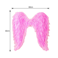 Ailes de fée artisanales pour fête de carnaval, rouge et rose, pour scène de danse, ailes d'ange en plumes – Vente chaude à prix réduit
