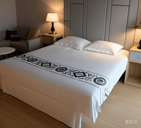 Draps de lit en coton de luxe haute conception imprimé hôtel ensemble de literie drap taie d'oreiller housse de couette ensemble de draps de lit coton hôtel linge de lit