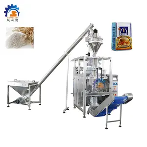 Automatische Verticale 1Kg 2Kg Baksteen Zak Brown Plain Maïsmeel Gierst Coconut Meel Dubbele Vierkante Bodem Zak Poeder verpakking Machine