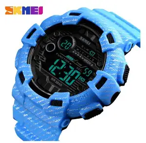 Relojes Hombre SKMEI1472メンズデジタル腕時計耐水性スポーツウォッチ、カウントダウンタイマー付き