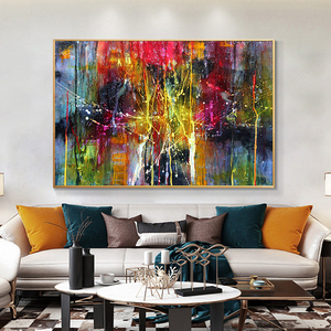 Pittura a olio astratta su tela immagini colorate di arte della parete per soggiorno camera da letto <span class=keywords><strong>poster</strong></span> <span class=keywords><strong>moderni</strong></span> e stampe decorazione della casa - Product Image 5