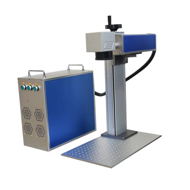20w 30w mini split type fiber laser marking machine for medical equipment rings plastic