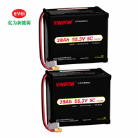 Baterai Drone Semi-Solid State Daya Tinggi Viwipow 280Wh/kg 28Ah 6S-7S untuk Drone Angkut Berat 10C Pengosongan Puncak