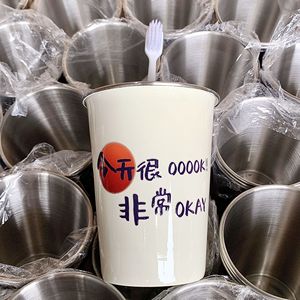 Vaso para cepillos de dientes de acero inoxidable, diseño redondo de dibujos animados, fácil de limpiar, tamaño familiar - Product Image 4