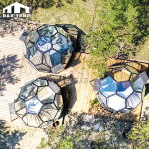 Шестигранный стеклянный Купольный дом 5 м 6 м 7 м для роскошного дома Glamping