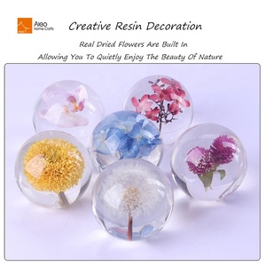 Hecho a mano único 3D flor resina pisapapeles acrílico transparente Real diente de león cubo ornamento novedad regalo incrustado artesanías - Product Image 6