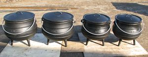 Caldero de Hierro Fundido de <span class=keywords><strong>3</strong></span> Patas con Tres Patas Utensilios de Cocina para Acampar al Aire Libre # Olla Potjie Sudafricana de Tres Patas, 20 - Product Image 5