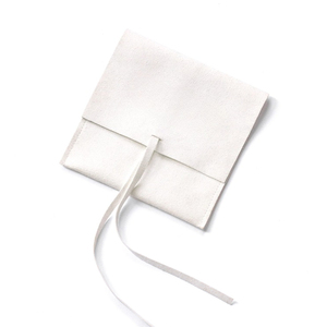 Bolsa de Joyería de Microfibra Blanca Personalizada de 8*10 cm, Ligera y Moderna, con Cierre de Cordón para Empaque de Regalos - Product Image 3