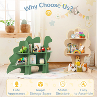 Armoire d'angle moderne en bois massif à 3 niveaux, écologique, pour enfants, organisateur de livres pour tout-petits, rangement de jouets pour bébés