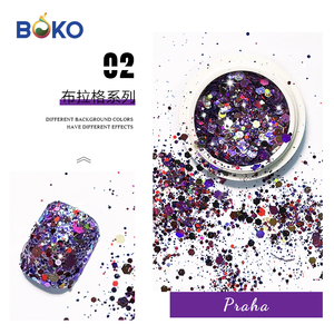 Purpurina en polvo para decoración de uñas, decoración de <span class=keywords><strong>Navidad</strong></span>, Sinfonía, láser, pegatinas de colores, gran lentejuelas, rojo - Product Image 6
