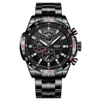 Montre mécanique multifonctionnelle pour homme, en acier inoxydable, sport, affaires, avec aiguilles lumineuses, résistante à l'eau 30M