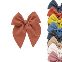 Nœud à cheveux classique en velours côtelé vintage pour l'automne, grand nœud en velours côtelé motif baleine, accessoires pour enfants, filles, adolescentes et femmes