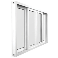 Fenêtre coulissante en aluminium de haute qualité 1.2m x 1.2m fenêtre coulissante pour le Ghana