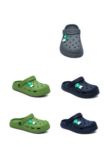 Sandali Zoccoli per Bambini con Spille Animate, Misura 22, Punta Tonda, Tinta Unita, Tomaia in EVA, Per Tutte le Stagioni - Product Image 1