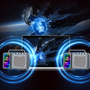 Tiện ích 2025 New Arrival OEM kim loại xách tay bluetooth5.3 Stereo Hifi nặng bass không dây LED ánh sáng Soundbar subwoof Loa - Product Image 5