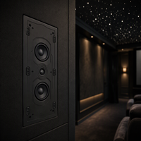 Amplificateur professionnel 5.1 canaux, système home cinéma 8 pouces 500W avec haut-parleurs métalliques muraux à crossover 2.5KHz