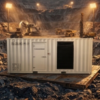 Générateur diesel conteneurisé Goldlink Power 625KVA 500KW pour projet minier avec système de refroidissement par eau, démarrage électrique DC 440V