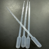 Pipette Pasteur transparente jetable BENOYLAB 1/2/3 ml, pipette de transfert de stock