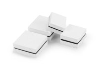 Boîte-cadeau de luxe pour bijoux avec logo personnalisé, doublure en éponge, matériaux recyclés, emballage pour collier, bague, bracelet, carton rigide blanc