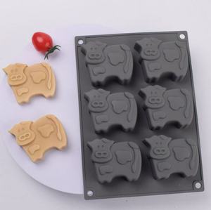 Nhà máy miễn phí mẫu 8 lỗ bò hình dạng Silicone khuôn nhựa, silicon sô cô la khuôn mẫu, Silicone Ice Cube khay - Product Image 4