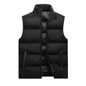 Custom Herfst En Winter Mannen Hoge Kwaliteit Casual Vest Solid Sleeveless Plus Jas Heren Verdikte Warm Vest Rits vest Wi