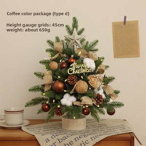 Hiasan pohon Natal merah emas Mini dapat dikustomisasi Dekorasi Desktop DIY PVC kualitas tinggi fitur personal untuk memberikan hadiah - Product Image 6