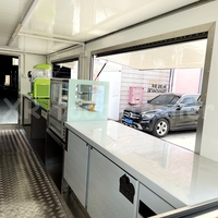 Vans Commercial personnalisé Street Bbq Food Cart Food Trailer Mobile Restaurant Mobile Food Truck avec moteur Milk Meter 185/R14C