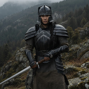 Traje de Armadura de Enano Moria |   Armadura Media de Caballero Guerrero Cosplay Estilo Antiguo Moderno con Grabado en Relieve TARIQ BILAL - Product Image 1