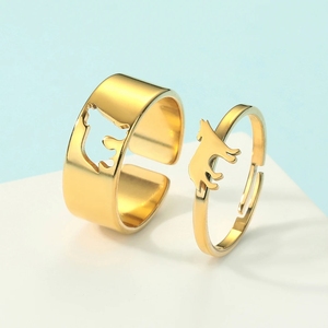 Conjunto de anillo de lobo vikingo de acero inoxidable para hombre y mujer, joyería Punk, anillo de dedo Vintage a la moda, regalo, último diseño - Product Image 2