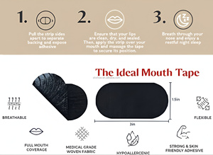 超強力低刺激性不織布/PE製 痛くない除去 カスタムロゴ入り アスレチック/スポーツ用 鼻腔拡張テープ いびき防止 - Product Image 3