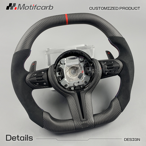 Volante personalizado para BMW 330i 440i 540i F10 F30 X3 X5 F15 F16 F18 M2 M3 M4 2010-2018, estilo deportivo de fibra de carbono mate. - Product Image 3