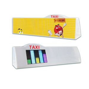 Alta calidad económica publicidad Digital Taxi linternas Taxi techo Led luz de techo pantalla a Color inteligente coche Led pantalla - Product Image 1
