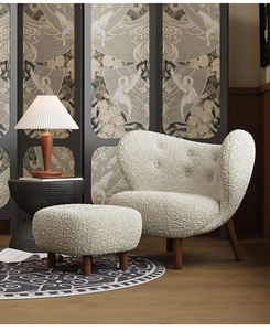 Poltrona Singola <span class=keywords><strong>Petra</strong></span> di Design Hibiscus, Moderna con Schiuma ad Alta Elasticità, Stile Antico per Soggiorno <span class=keywords><strong>e</strong></span> Camera da Letto, Casual in Cashmere - Product Image 6