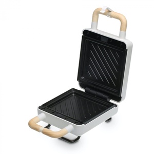 Machine à gaufres et grill portable 3-<span class=keywords><strong>en</strong></span>-<span class=keywords><strong>1</strong></span> détachable, style nordique rétro, certifiée CE GS RoHS LFGB ETL, pour <span class=keywords><strong>2</strong></span> tranches individuelles - Product Image 3