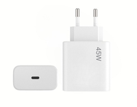 Chargeur mural électrique PD 45W, prise EU/UK, charge rapide Type-C avec protection OTP/OVP pour téléphone portable, montre intelligente et appareil photo