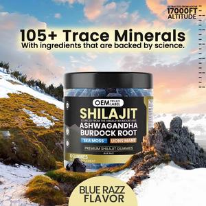 Suplemento de Goma de Shilajit Puro do Himalaia com Marca Privada OEM Rico em <span class=keywords><strong>Ashwagandha</strong></span>, Raiz de Bardana e Ácido Fúlvico para Adultos - Product Image 3
