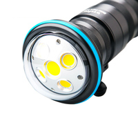 Weefine WF075 Mode stroboscopique Équipement de plongée Solar Flare 25000 lumens source de lumière multi-COB latérale 160 lampe sous-marine à distance grand angle