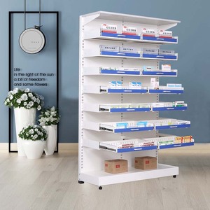 Xinlongfei Medicine <b>Display</b> <b>Rack</b> 1.2mm Metal Single-Sided Track-Mounted For Pharmacies And Clinics - Product Image 3
