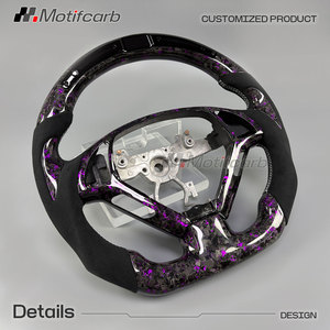 for Infiniti G35 G37 G35S G37S Q60 IPL Q60S EX35 EX37 2007-2016 Customized LED Purple Forged Carbon Fiber Steering Wheel - Product Image 3